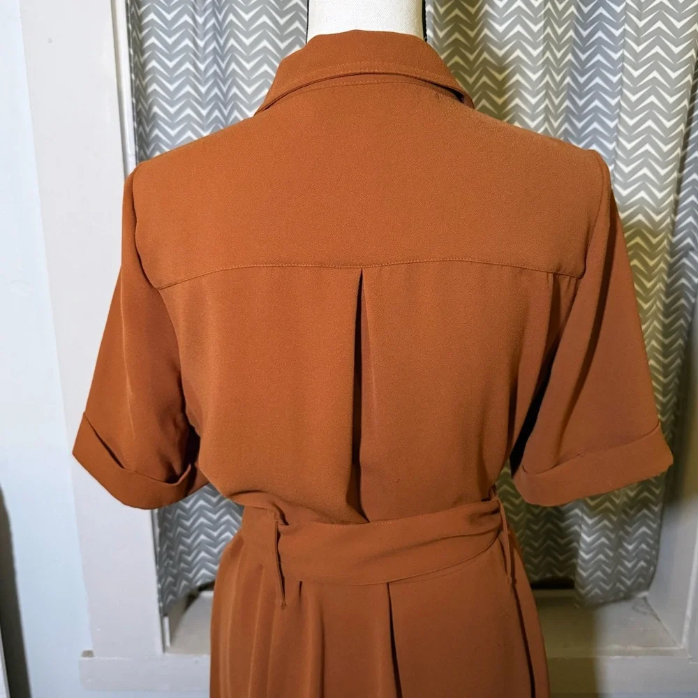 Sezane Raquel Dress in Caramel ASO Meghan Markle - Picture 6 of 11